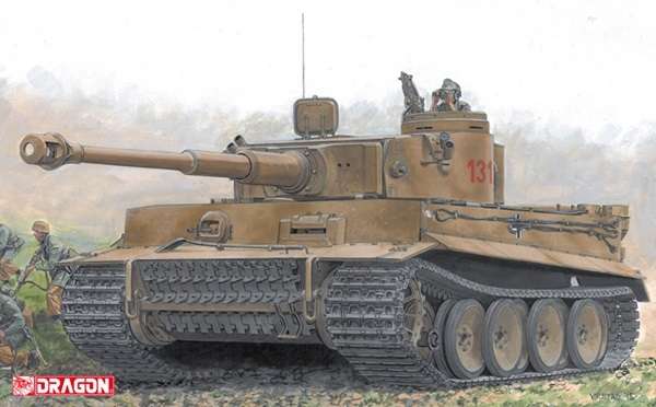 Plastikowy model czołgu do sklejania Tiger I z kampania w północnej Afryce. Model w skali 1:35 firmy Dragon - 6820.-image_Dragon_6820_1