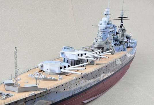 Brytyjski okręt wojenny - pancernik HMS Rodney w skali 1:200 plastikowy model do sklejania Trumpeter_03709_image_1-image_Trumpeter_03709_3