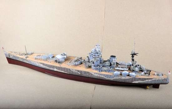 Brytyjski okręt wojenny - pancernik HMS Rodney w skali 1:200 plastikowy model do sklejania Trumpeter_03709_image_3-image_Trumpeter_03709_3