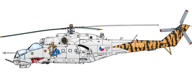 Zestaw - helikoptery Mi-24, Mi-35 oraz pojazd Velorex, plastikowe modele do sklejania Eduard 2116 w skali 1:72 - image a_48-image_Eduard_2116_3