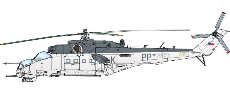 Zestaw - helikoptery Mi-24, Mi-35 oraz pojazd Velorex, plastikowe modele do sklejania Eduard 2116 w skali 1:72 - image a_49-image_Eduard_2116_3