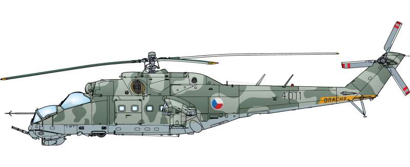 Zestaw - helikoptery Mi-24, Mi-35 oraz pojazd Velorex, plastikowe modele do sklejania Eduard 2116 w skali 1:72 - image a_45-image_Eduard_2116_3