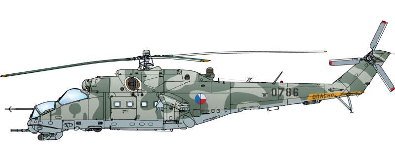 Zestaw - helikoptery Mi-24, Mi-35 oraz pojazd Velorex, plastikowe modele do sklejania Eduard 2116 w skali 1:72 - image a_54-image_Eduard_2116_3