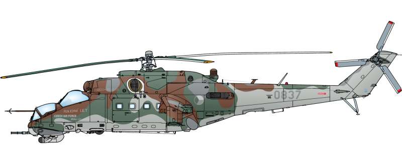 Zestaw - helikoptery Mi-24, Mi-35 oraz pojazd Velorex, plastikowe modele do sklejania Eduard 2116 w skali 1:72 - image a_47-image_Eduard_2116_3