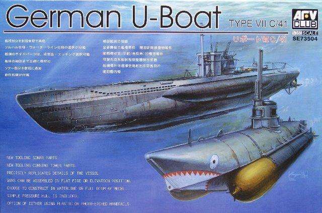 Niemiecki U-Boot Typ VII C/41, plastikowy model do sklejania AFV Club SE73504 w skali 1:350 -image a_1-image_AFV Club_SE73504_1