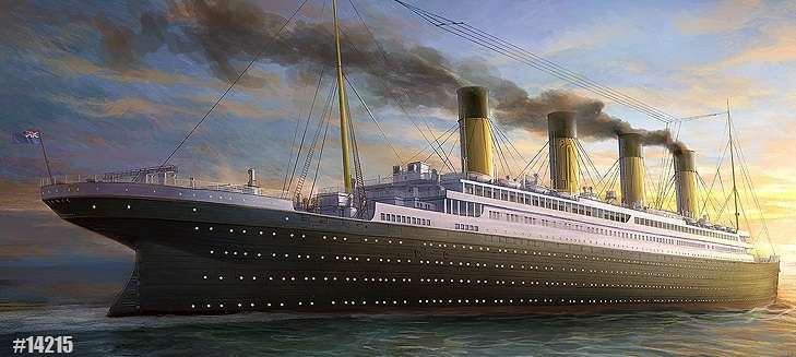 Model do sklejania legendarnego liniowca pasażerskiego Titanic w skali 1:400, model Academy 14215.-image_Academy_14215_1