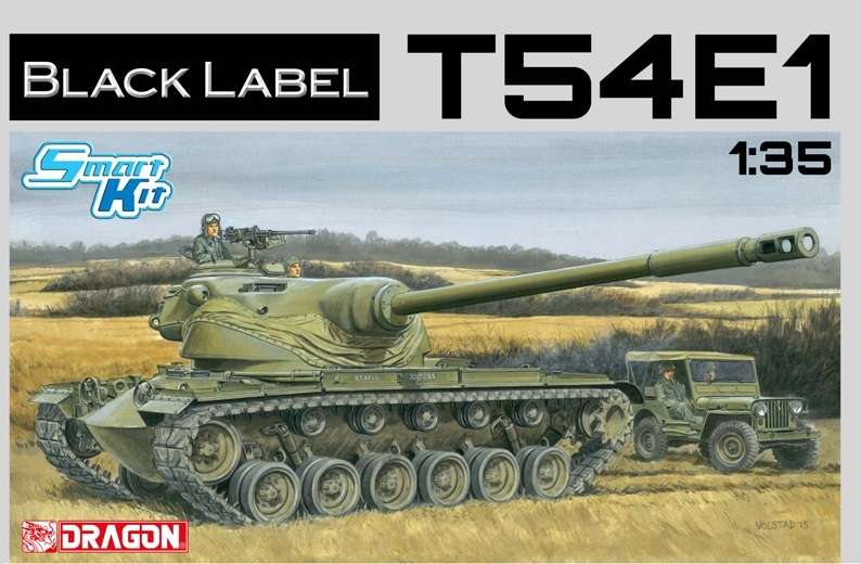 Amerykański czołg średni T54E1, plastikowy model do sklejania Dragon 3560 (Black Label) w skali 1:35-image_Dragon_3560_1