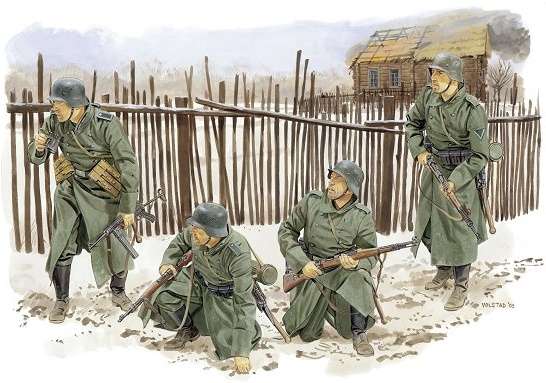 Niemieccy żołnierze - Front Zimowy - Moskwa 1941, plastikowe figurki do sklejania Dragon 6190 w skali 1:35-image_Dragon_6190_1