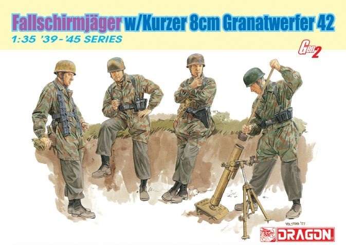 Niemieccy żołnierze oraz moździerz 8cm Granatwerfer 42 , plastikowy model oraz figurki do sklejania Dragon nr 6373 w skali 1:35-image_Dragon_6373_1
