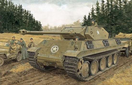 Model do sklejania niemieckiego niszczyciela czołgów Ersatz10 stylizowanego na wzór amerykańskiego M10.-image_Dragon_6561_1