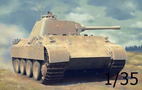 Niemiecki czołg średni Pz.Beob.Wg.V Panther Ausf.D, plastikowy model do sklejania Dragon 6813 w skali 1:35.-image_Dragon_6813_1