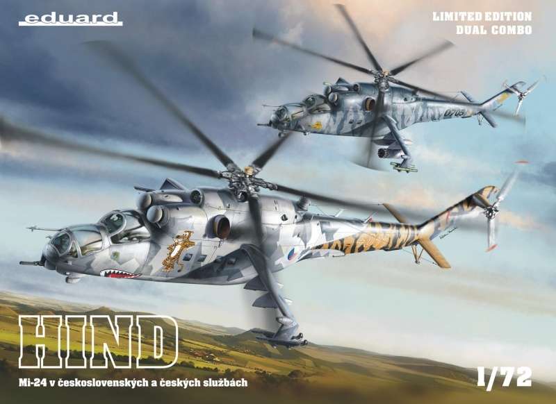 Zestaw - helikoptery Mi-24, Mi-35 oraz pojazd Velorex, plastikowe modele do sklejania Eduard 2116 w skali 1:72 - image a_1-image_Eduard_2116_1