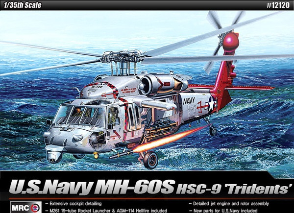 Plastikowy model amerykańskiego helikoptera Sikorsky MH-60S w skali 1:35. Model Academy 12120.-image_Academy_12120_1