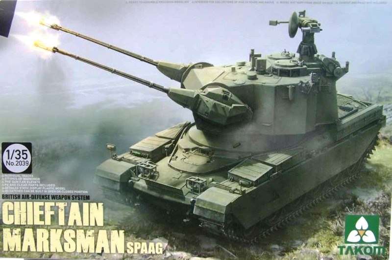 Model Chieftain Marksman SPAAG  in scale 1/35, Takom 2039-image_Takom_2039_1