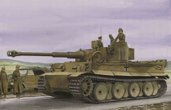 Niemiecki czołg Pz.Kpfw.VI Ausf.E Tiger I (Tunezja), plastikowy model do sklejania Dragon 6608 w skali 1/35.-image_Dragon_6608_1