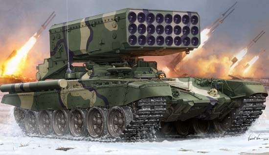 Rosyjski system artylerii rakietowej TOS-1A , plastikowy model do sklejania Trumpeter 05582 w skali 1:35-image_Trumpeter_05582_1