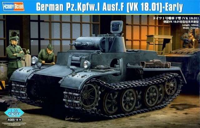 Plastikowy model redukcyjny do sklejania niemieckiego czołgu lekkiego VK1801 - PZ. I wersja F w skali 1:35, Hobby Boss 83804.-image_Hobby Boss_83804_1