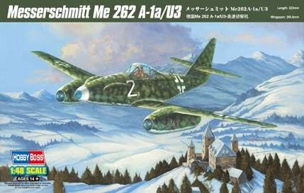 Niemiecki myśliwiec odrzutowy Messerschmitt Me-262 A-1a/U3 , plastikowy model do sklejania Hobby Boss nr 80371 w skali 1:48-image_Hobby Boss_80371_1