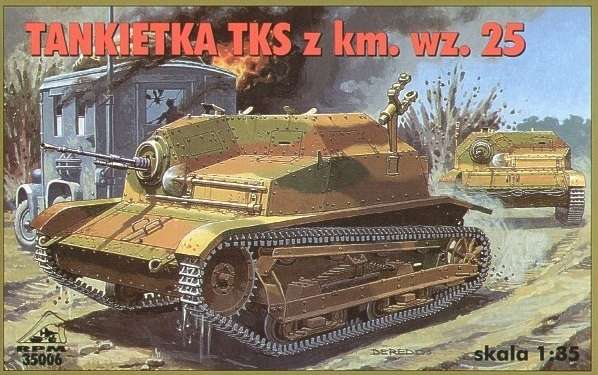 Polski lekki czołg rozpoznawczy (tankietka) TKS z km wz.25, plastikowy model do sklejania RPM 35006 w skali 1:35-image_RPM_35006_1