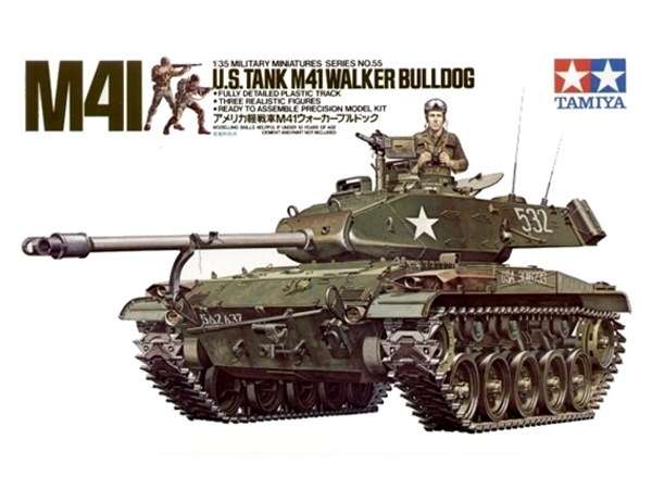 Amerykański czołg M41 Walker Bulldog, plastikowy model do sklejania Tamiya 35055 w skali 1:35-image_Tamiya_35055_1