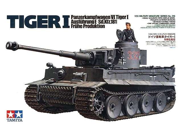Niemiecki czołg Tiger I  (wczesna produkcja), plastikowy model do sklejania Tamiya 35216 w skali 1:35.-image_Tamiya_35216_1