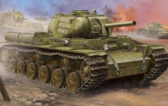 Model do sklejania ciężkiego czołgu KV-8S w skali 1/35. Trumpeter 01572-image_Trumpeter_01572_1