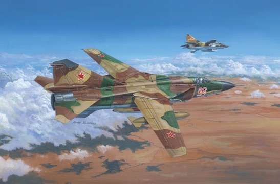 Rosyjski jednosilnikowy samolot odrzutowy o zmiennej geometrii skrzydeł MiG-23ML Flogger-G, plastikowy model do sklejania Trumpeter 02855 w skali 1:48-image_Trumpeter_02855_1