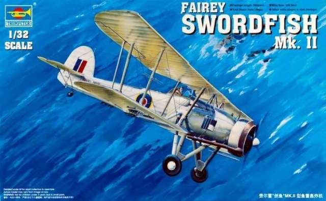 Brytyjski samolot rozpoznawczo-torpedowy Fairey Swordfish Mk. II w skali 1:32 do sklejania - Trumpeter_03208_image_1-image_Trumpeter_03208_1