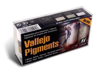 Zestaw pigmentów Vallejo 73199 do tworzenia efektu śniegu, sadzy, pyłu i brudu.-image_Vallejo_73199_1