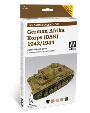 Zestaw farb AFT Camouflage Colors - German Afrika Korps (DAK) 1942/44, Vallejo 78410.-image_Vallejo_78410_1