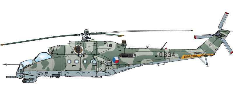 Zestaw - helikoptery Mi-24, Mi-35 oraz pojazd Velorex, plastikowe modele do sklejania Eduard 2116 w skali 1:72 - image a_55-image_Eduard_2116_3