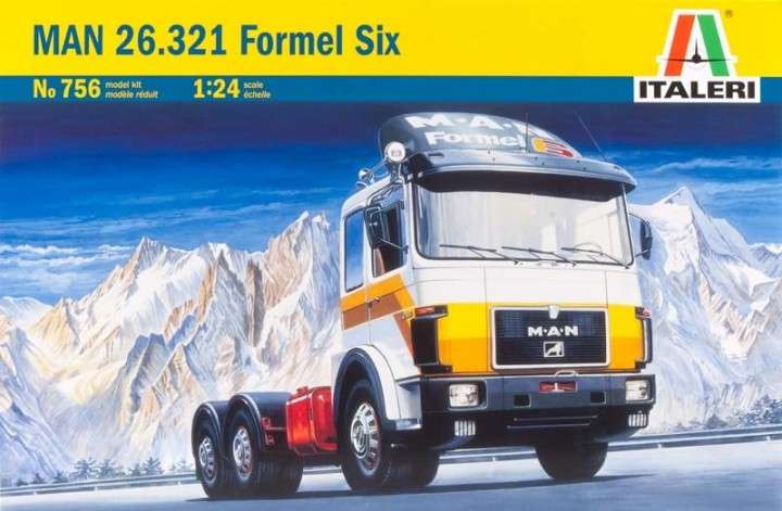 Ciężarówka MAN 26.231 Formel Six, plastikowy model do sklejania Italeri 756 w skali 1:24-image_Italeri_0756_1