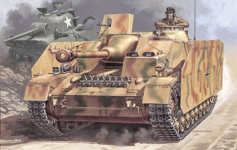 Model niemieckiego niszczyciela czołgów Stug IV Sd.Kfz.167 do sklejania Italeri 6491 model_ita6491_sturmgeschutz_iV_image_1-image_Italeri_6491_4