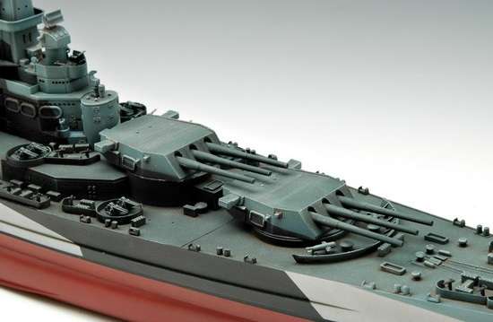 Model pancernika USS North Carolina BB-55 w skali 1:350 do sklejnaia, model Trumpeter 05303_image_5-image_Trumpeter_05303_4