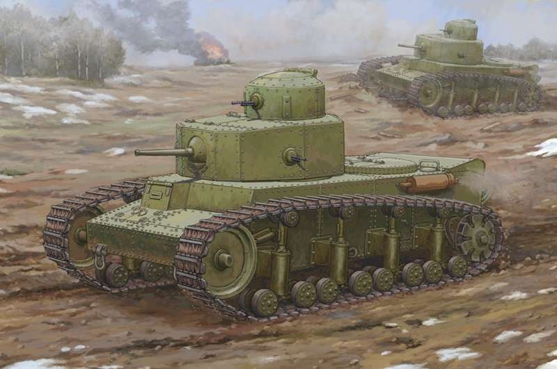 Radziecki czołg średni T-12 , plastikowy model do sklejania Hobby Boss 83887 w skali 1:35-image_Hobby Boss_83887_1