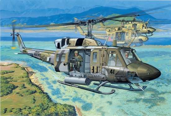Model amerykańskiego wielozadaniowego helikoptera UH-1N 