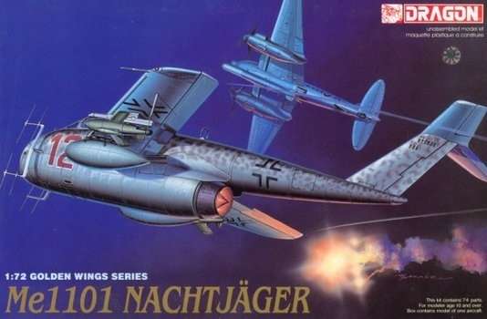 Niemiecki samolot Me1101 Nachtjager, plastikowy model do sklejania Dragon 5014 w skali 1:72-image_Dragon_5014_1