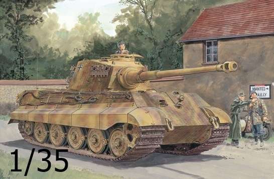 Niemiecki czołg ciężki King Tiger, plastikowy model do sklejania Dragon 6303 w skali 1:35.-image_Dragon_6303_1