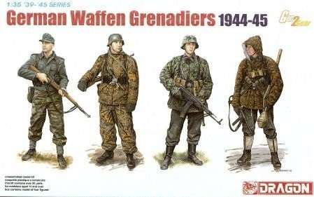 Niemieccy żołnierze z okresu II wojny światowej., plastikowe figurki do sklejania Dragon 6704 w skali 1:35-image_Dragon_6704_1