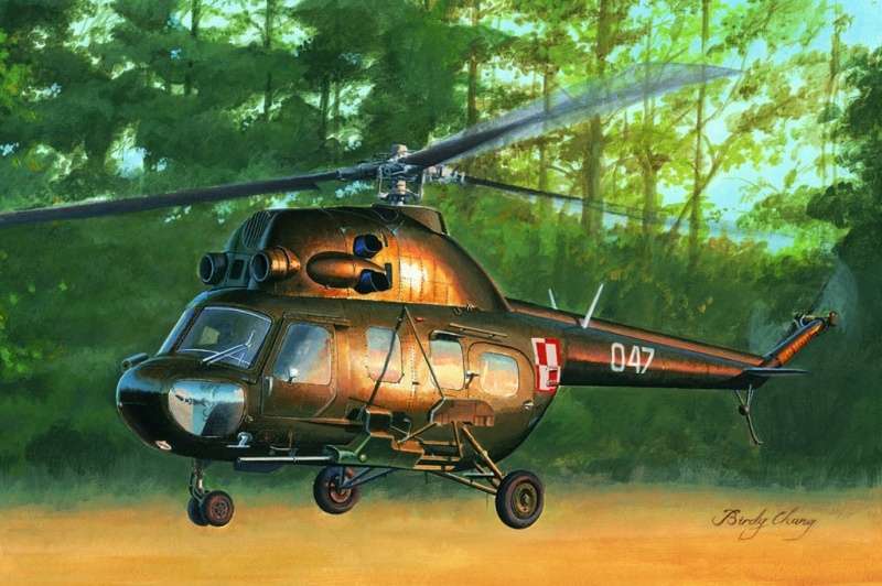 Plastikowy model helikoptera Mi-2US Hoplite z polskimi oznaczeniami - sklep modeledo - image_1-image_Hobby Boss_87242_1