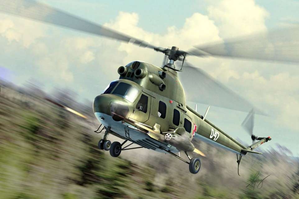 Plastikowy model helikoptera Mi-2URN Hoplite z polskimi oznaczeniami Trumpeter 87243 - sklep modeledo - image_1-image_Hobby Boss_87243_1