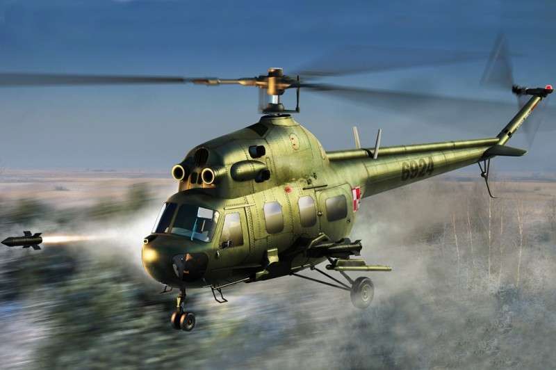 Plastikowy model helikoptera Mi-2URP Hoplite z polskimi oznaczeniami Trumpeter 87244 - sklep modeledo - image_1-image_Hobby Boss_87244_1