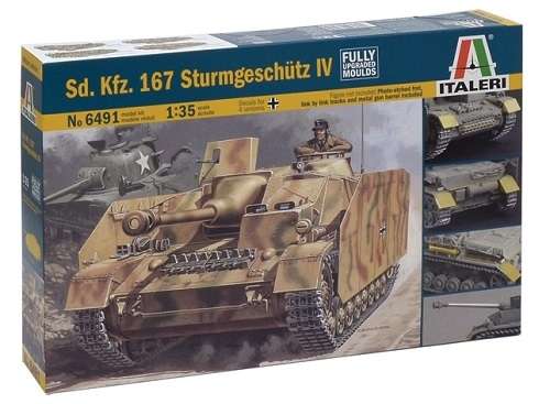 Niemieckie, samobieżne działo Sd.Kfz. 167 Sturmgeschutz IV, plastikowy model do sklejania Italeri 6491 w skali 1:35-image_Italeri_6491_1