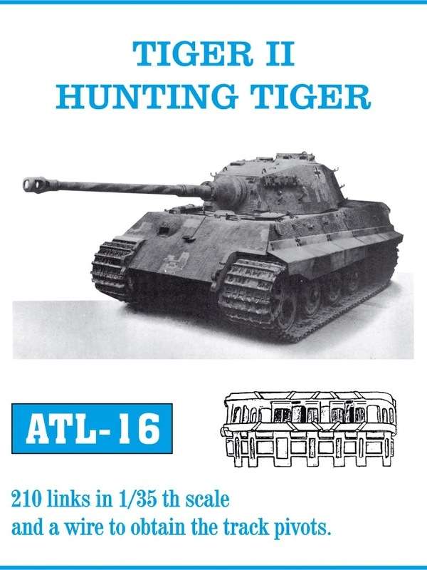 Friulmodel ATL-16 - metalowe gąsienice do modelu Tiger II Hunting Tiger w skali 1:35-image_Friulmodel_ATL-16_1