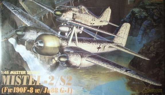 Zestaw 2 samolotów: Fw190F-8 oraz Ju88 G-1, plastikowy model Mistel 2 do sklejania Dragon 5510 w skali 1:48.-image_Dragon_5510_1