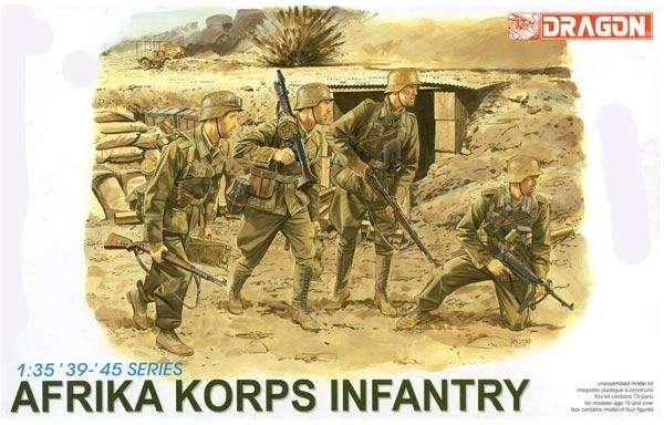 Niemiecka piechota Afrika Korps, plastikowe figurki do sklejania Dragon 6138 w skali 1:35-image_Dragon_6138_1