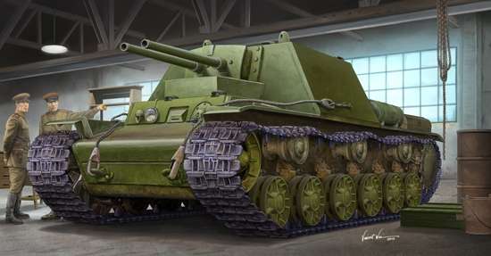 Radziecki prototypowy czołg KW-7 Obiekt 227, plastikowy model do sklejania Trumpeter 09504 w skali 1:35-image_Trumpeter_09504_1