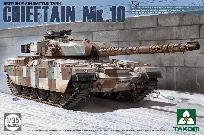 Brytyjski czołg Chieftain Mk.10, plastikowy model do sklejania Takom 2028 w skali 1:35-image_Takom_2028_1