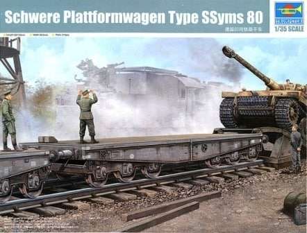 Plastikowy model do sklejania niemieckiej platformy transportowej dla czołgów Typ SSyms 80 - model Trumpeter 00221-image_Trumpeter_00221_1