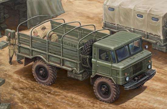 Rosyjska lekka ciężarówka wojskowa GAZ-66 , plastikowy model do sklejania Trumpeter 01016 w skali 1:35-image_Trumpeter_01016_1